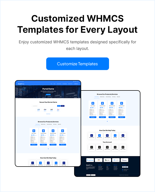ResellPress | Web Hosting HTML & WHMCS Template