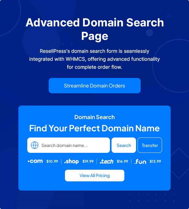 ResellPress | Web Hosting HTML & WHMCS Template