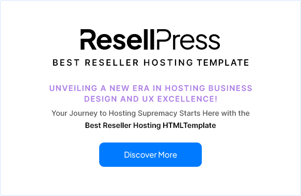 ResellPress | Web Hosting HTML & WHMCS Template