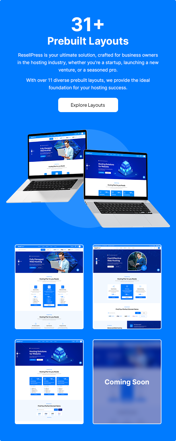ResellPress – Web Hosting & WHMCS WordPress Theme for Resellers