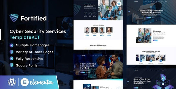 Fortified - Cyber Security Services Elementor Template Kit
