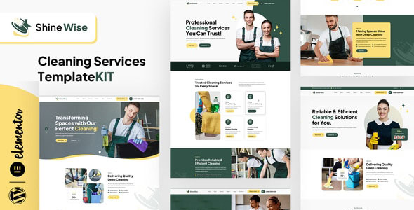Shinewise - Cleaning Services Elementor Template Kit