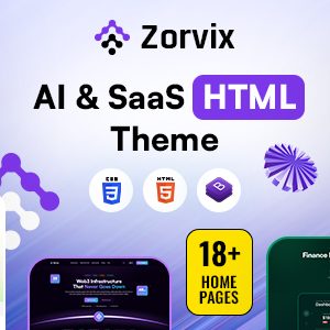 Zorvix - SaaS & AI Startup HTML Template