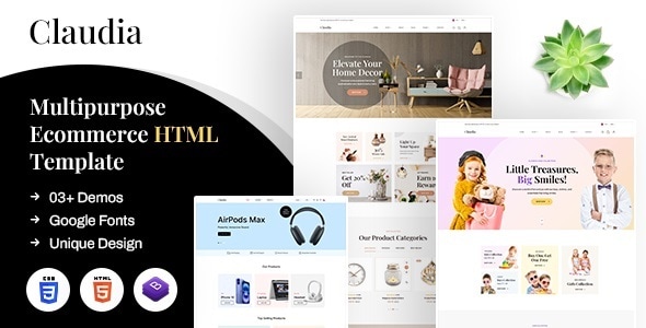 Claudia — Multipurpose Ecommerce HTML Template