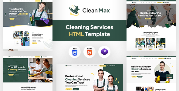 CleanMax — Cleaning Services HTML Template