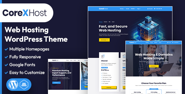 CoreXhost - Web Hosting & WHMCS WordPress Theme