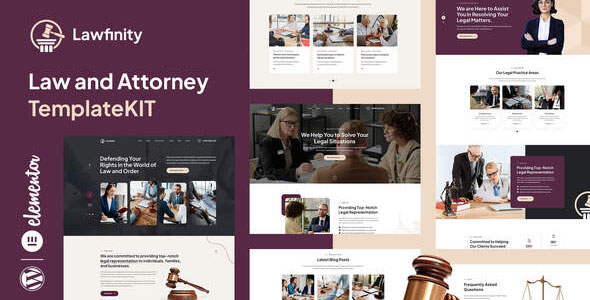 Lawfinity - Law & Attorney Elementor Template Kit