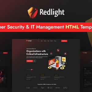 Redlight — Cyber Security & IT Management HTML Template thumbnail screenshot